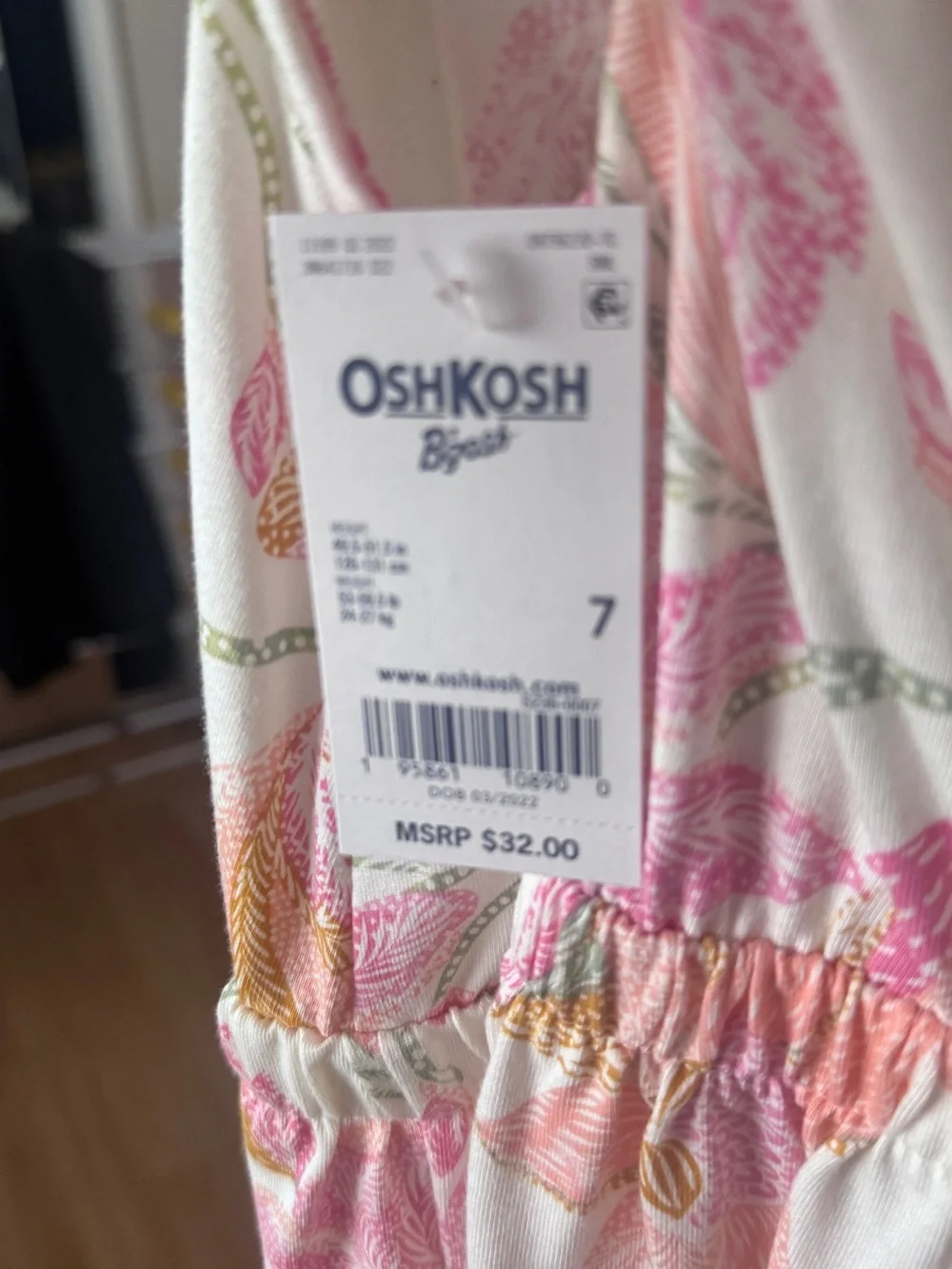 OshKosh B'gosh Pink & Cream Floral Maxi Dress